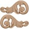 Ekena Millwork 9 1/8"W x 4 1/8"H x 3/4"D (Each Side) Medium Swaying Scrolls (Pair), Maple PR ONL09X04X01SWMA - alternate 1